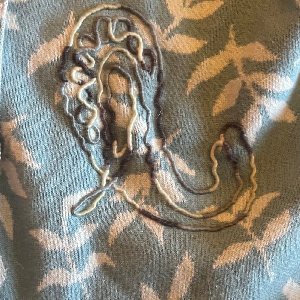 Vintage CottageCore Belongings Blue Floral Button-Up Cardigan - Picture 4 of 5